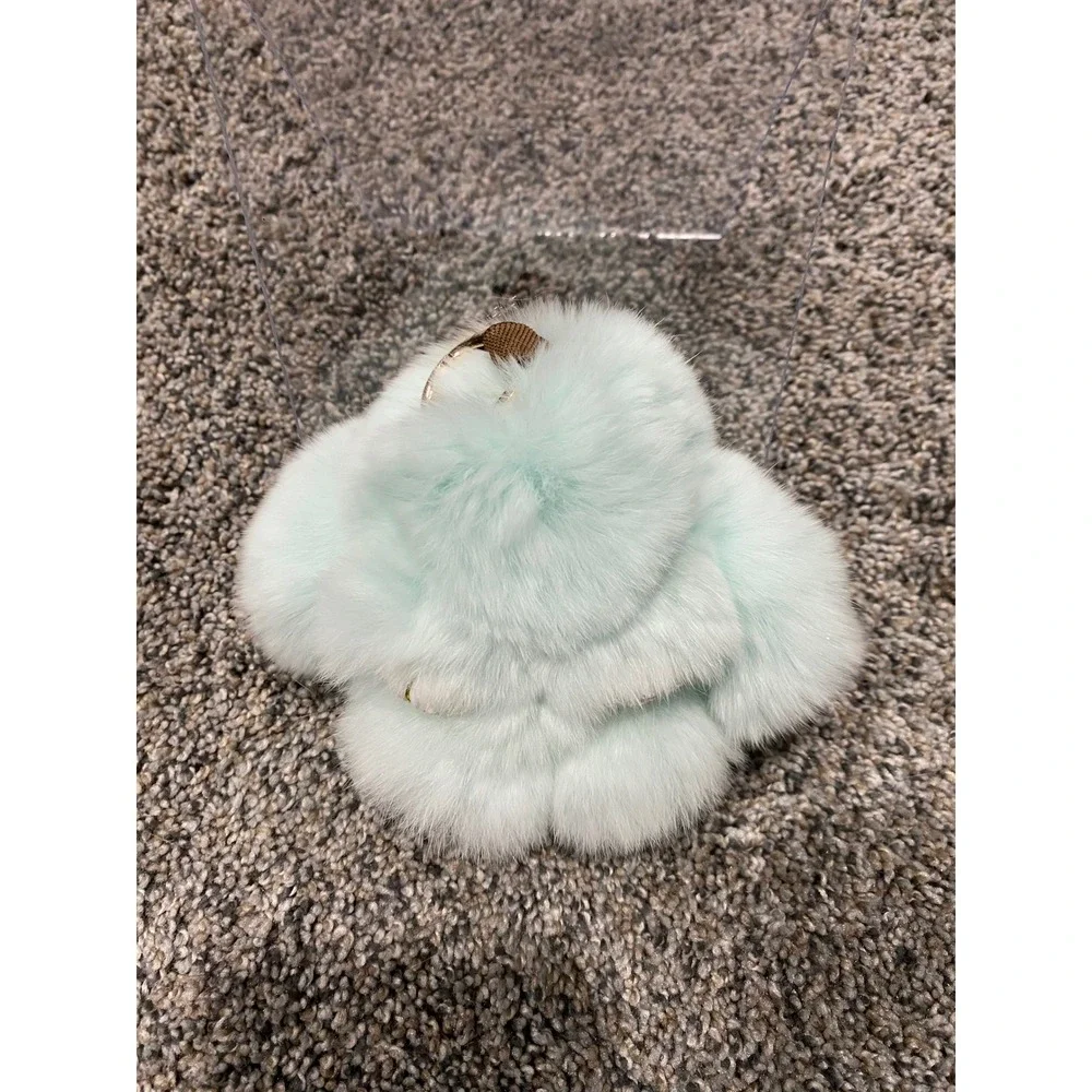 Unbranded Bunny Bag Charm Mint Green Excellent Faux Fur Plush Keychain